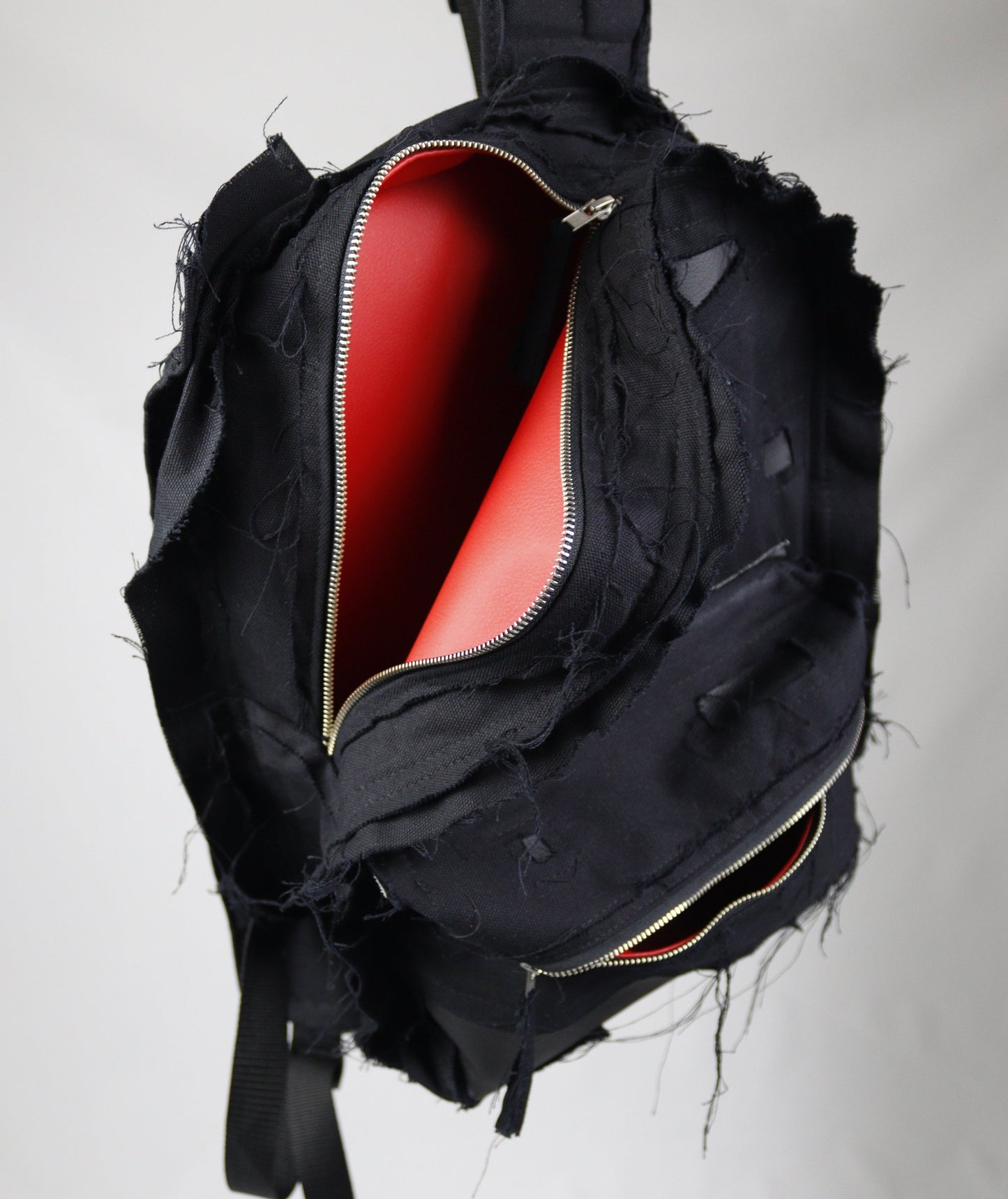 Red interior YC distressed backpack